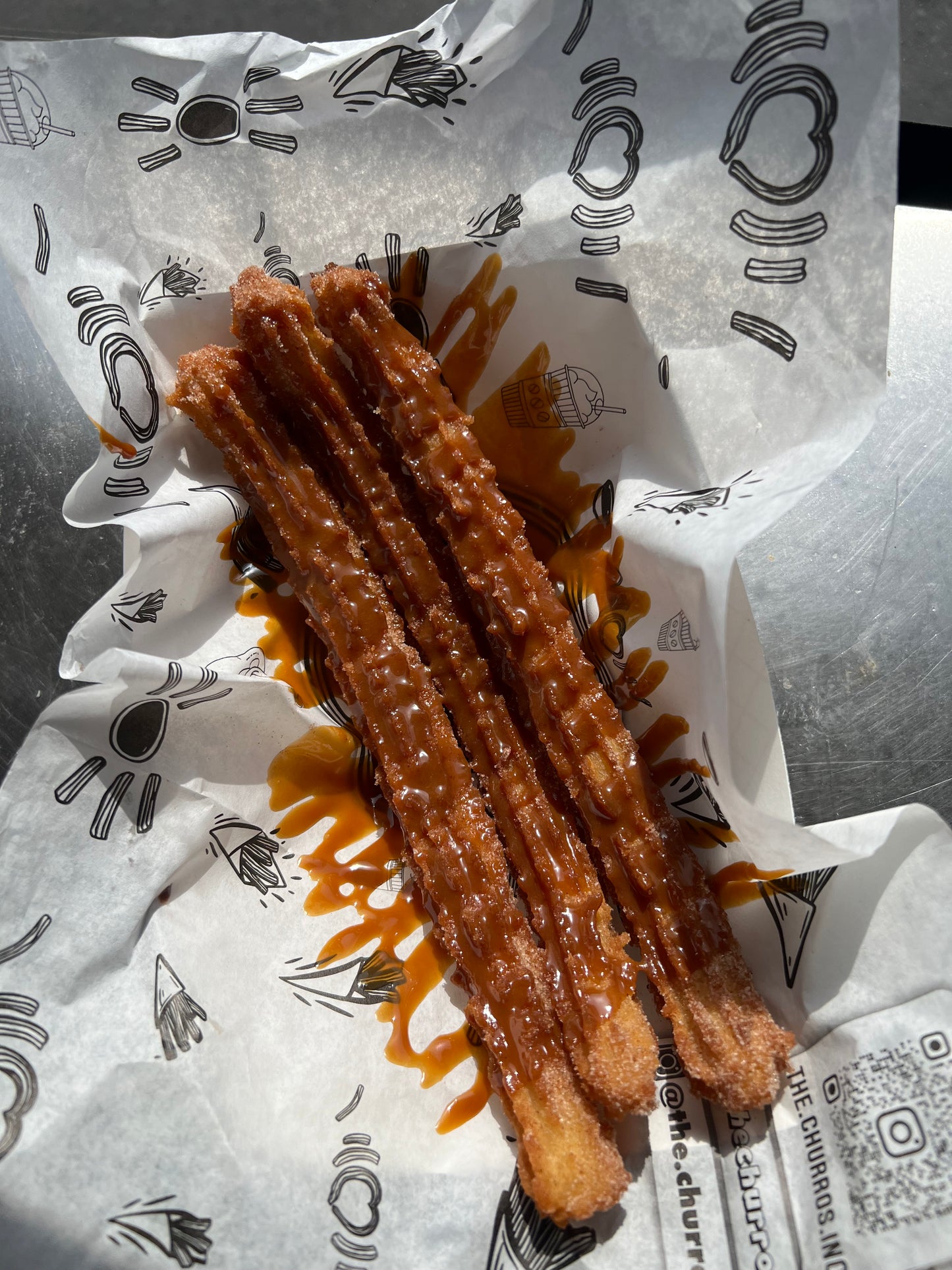 #3 Three Churros Rolled with Cinnamon & Sugar + Topping