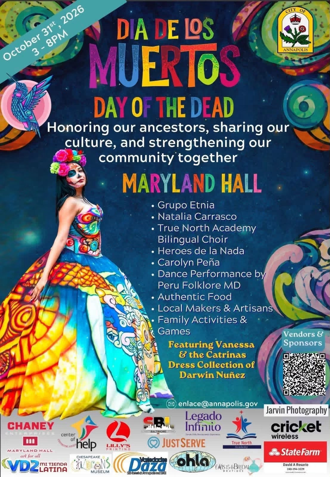 Day of the Dead at Maryland Hall 10/31 3:00PM to 8:00PM
