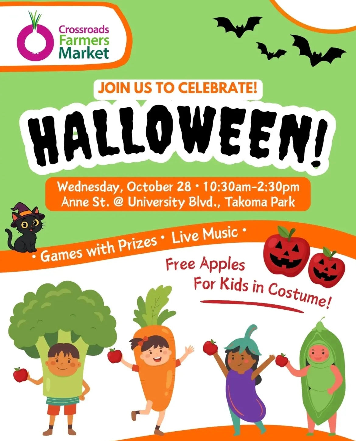 Crossroads Farmers Market 10/28 10:30AM to 2:30PM