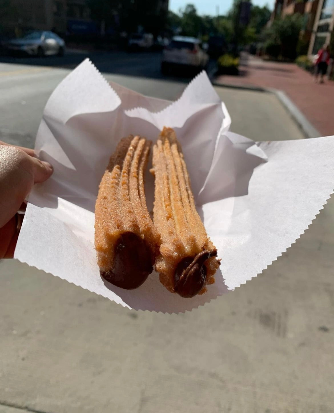 #4 Single Churro Rolled with Cinnamon & Sugar, filled with Nutella